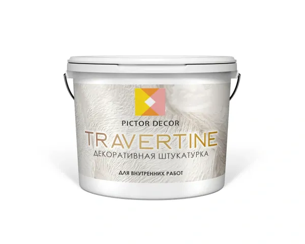 Фото травертин (travertine) натуральная известковая штукатурка 7кг