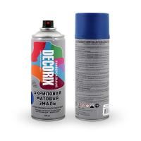 Фото аэрозольная эмаль универсальная decorix, 520 мл. синий матовый