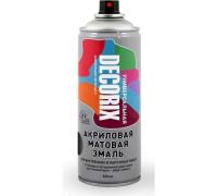 Фото аэрозольная эмаль универсальная decorix, 520 мл. черный матовый