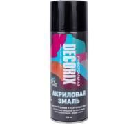 Фото аэрозольная эмаль универсальная decorix, 520 мл. черный глянцевый