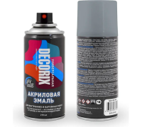Фото аэрозольная эмаль универсальная decorix, 520 мл. серый матовый