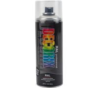 Фото аэрозольная эмаль ral professional decorix, 520 мл, глубокий черный, ral 9005 матовый